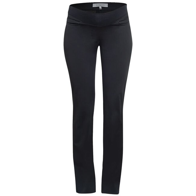 PANTALON NICE COUPE CIGARETTE SOUS LE VENTRE EN COTON STRECH NOIR