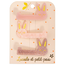 LUCIOLE ET PETIT POIS TRIO DE BARRETTES NACRE / UNI / GLITTER - LAPIN