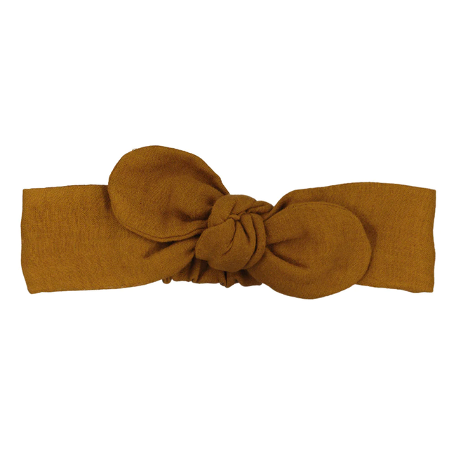 LUCIOLE ET PETIT POIS BANDEAU MINI - DOUBLE GAZE MOUTARDE