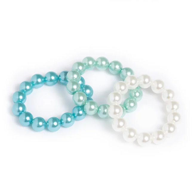 RATATAM 3 X BRACELETS PERLES NACREES - BLEU