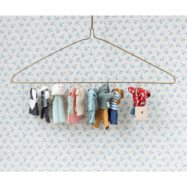 MAILEG 10 CINTRES MÉTAL VÊTEMENTS SOURIS MAILEG