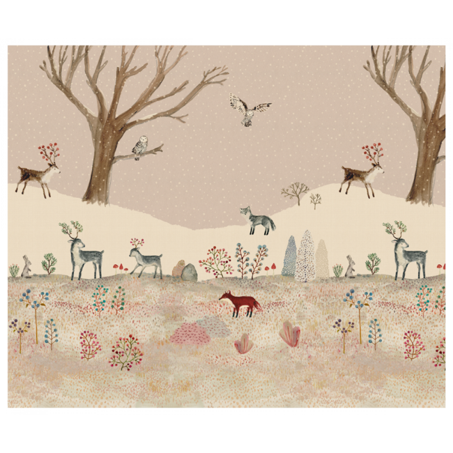 MAILEG ROULEAU DE PAPIER CADEAU 10M - WINTER WONDERLAND