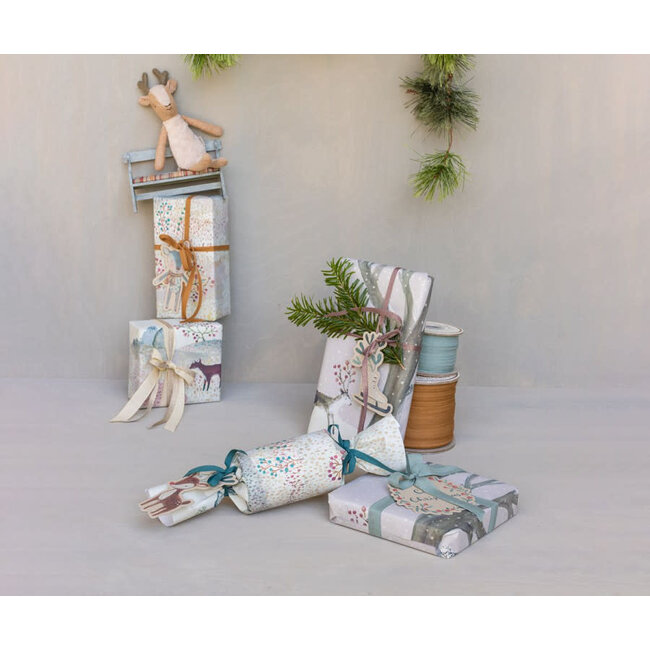 MAILEG ROULEAU DE PAPIER CADEAU 10M - WINTER WONDERLAND