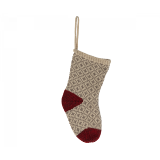 MAILEG CHAUSSETTE DE NOËL MAILEG TRICOT 16CM - SOFT GREY