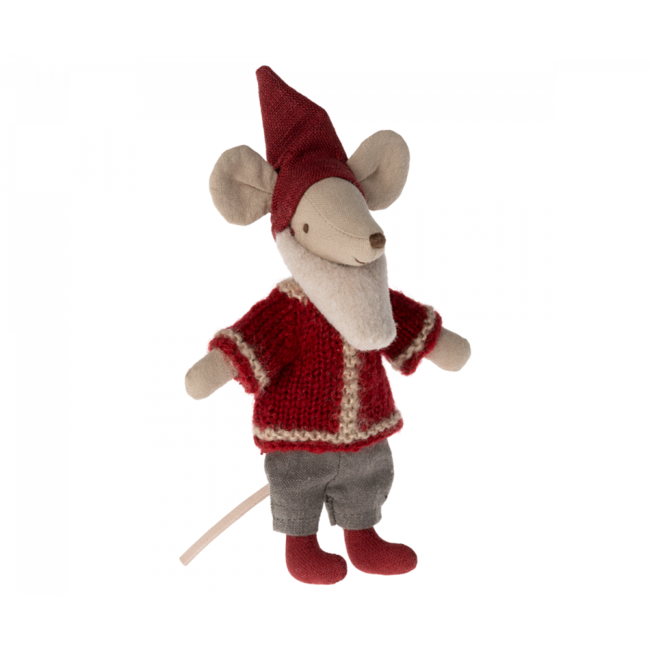 MAILEG PÈRE NOËL SOURIS MAILEG 14CM - DANS SA MAISON PAIN D'ÉPICE