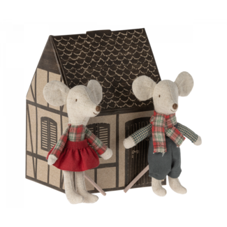 MAILEG JUMEAUX PETIT FRÈRE & SOEUR SOURIS MAILEG 10CM - MAISON