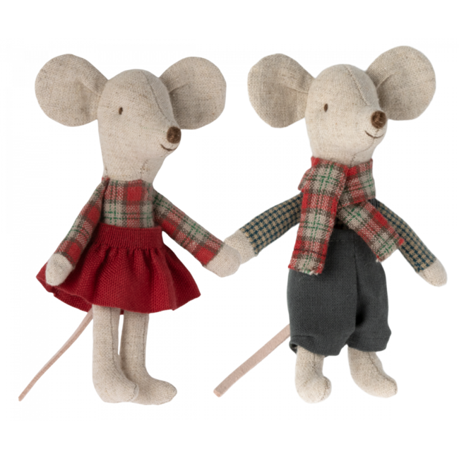 MAILEG JUMEAUX PETIT FRÈRE & SOEUR SOURIS MAILEG 10CM - MAISON