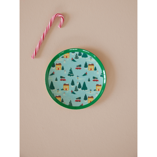 RICE PETITE ASSIETTE PLATE RICE - HAPPY HOLIDAY