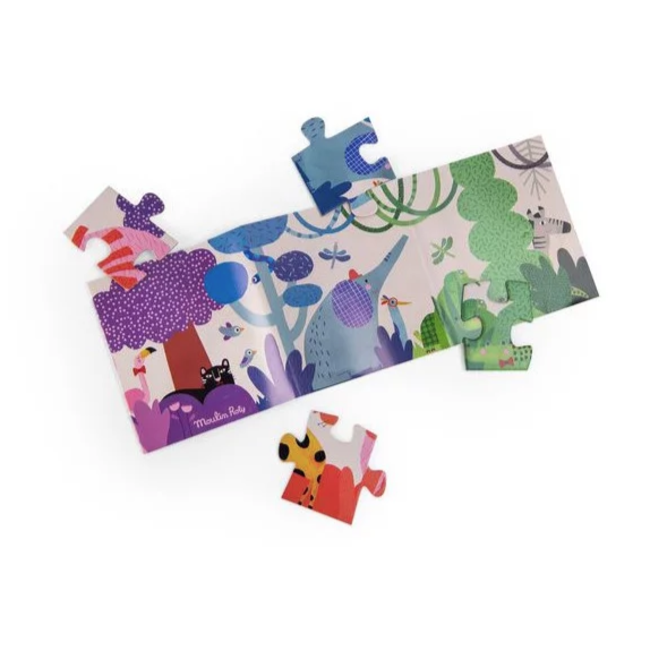 MOULIN ROTY PUZZLE LA JUNGLE ARC-EN-CIEL 24 PIÈCES - LES TOUPITIS