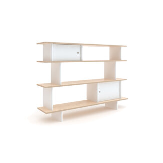 OEUF NYC MINI BIBLIOTHEQUE HORIZONTALE  OEUF NYC - BLANC / BOULEAU