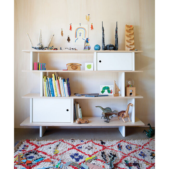 OEUF NYC MINI BIBLIOTHEQUE HORIZONTALE  OEUF NYC - BLANC / BOULEAU