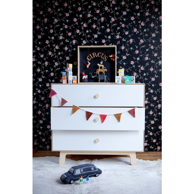 OEUF NYC COMMODE MERLIN OZUF NYC 3 TIROIRS BOULEAU PIEDS SPARROW