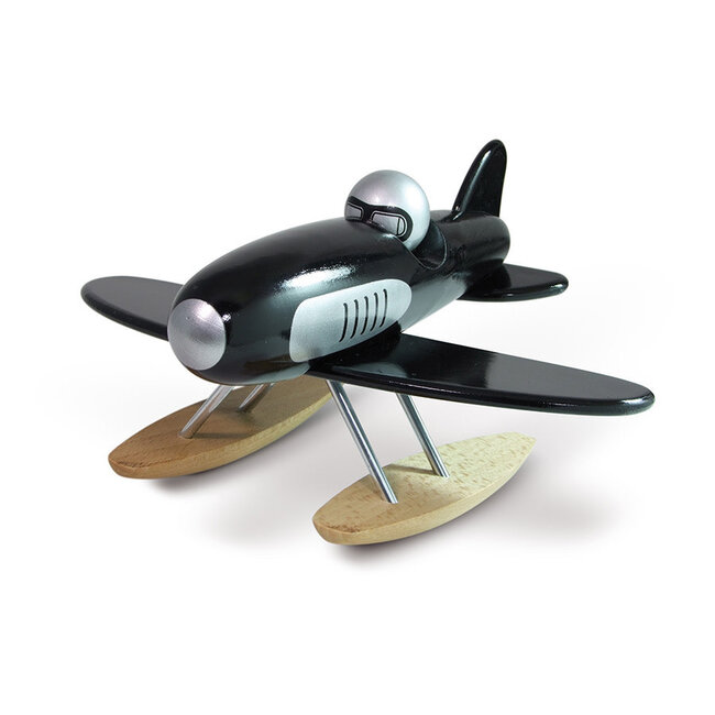 VILAC HYDRAVION NOIR EN BOIS LAQUÉ VILAC FRANCE