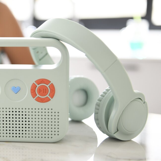 MERLIN CASQUE AUDIO ENFANT POUR ENCEINTE MERLIN - VERT AMANDE