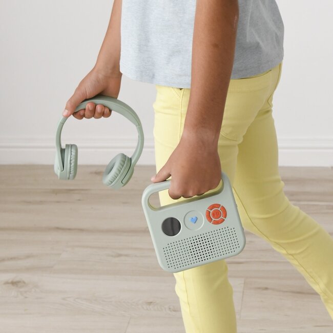 MERLIN CASQUE AUDIO ENFANT POUR ENCEINTE MERLIN - VERT AMANDE