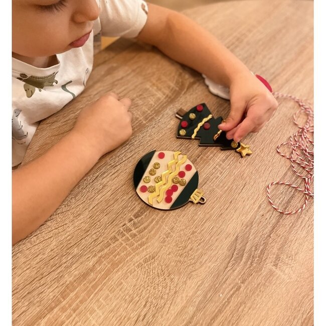 KIT SUSPENSION DE NOËL À DÉCORER - SAPIN DE NOEL