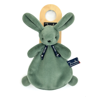 MAILOU DOUDOU PLAT LAPIN DORLOTIN 20CM - VERT SAUGE