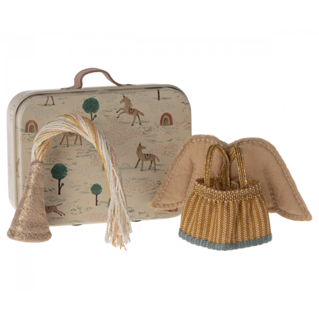 MAILEG TENUE POUR PETITE SOEUR SOURIS FÉE 10CM DANS SA MINI VALISE EN MÉTAL