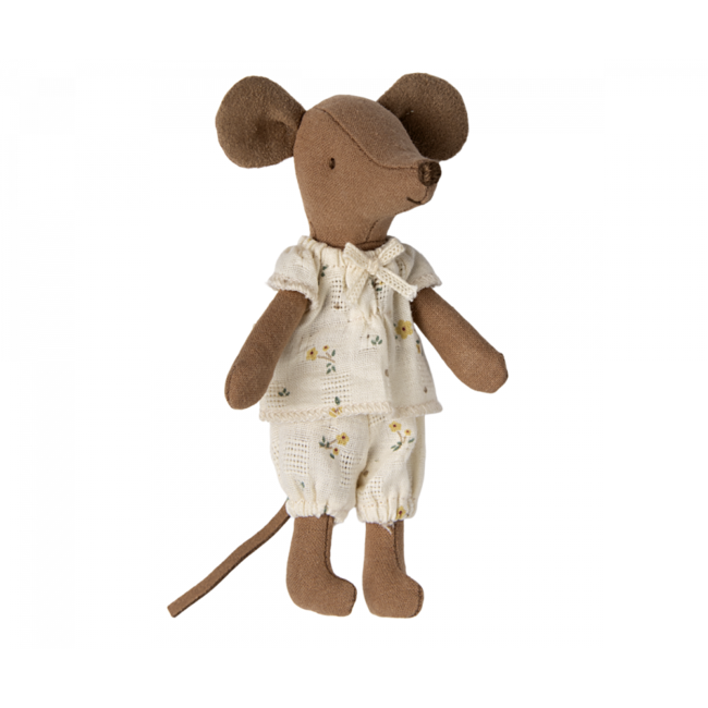 MAILEG GRANDE SOEUR SOURIS 13CM EN NUISETTE DANS SA BOITE D'ALLUMETTES