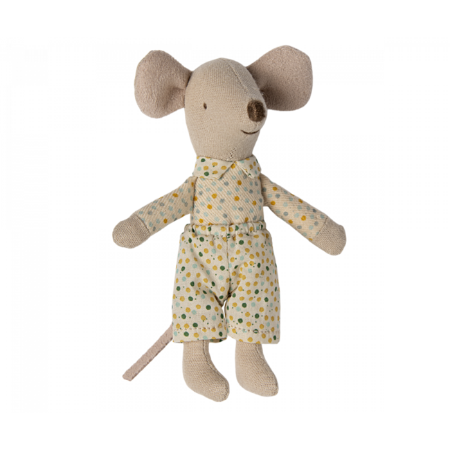 MAILEG PETIT FRÈRE SOURIS MAILEG 10CM EN PYJAMA DANS SA BOITE D'ALLUMETTES