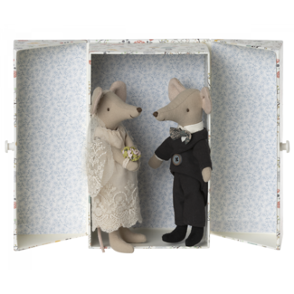 MAILEG PAPA ET MAMAN SOURIS 15CM - MARIAGE MICE PARTY