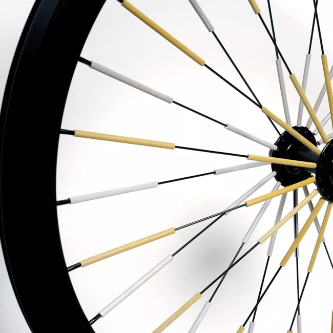 RAINETTE 12 X RÉFLECTEURS POUR RAYONS DE VÉLO "OR"