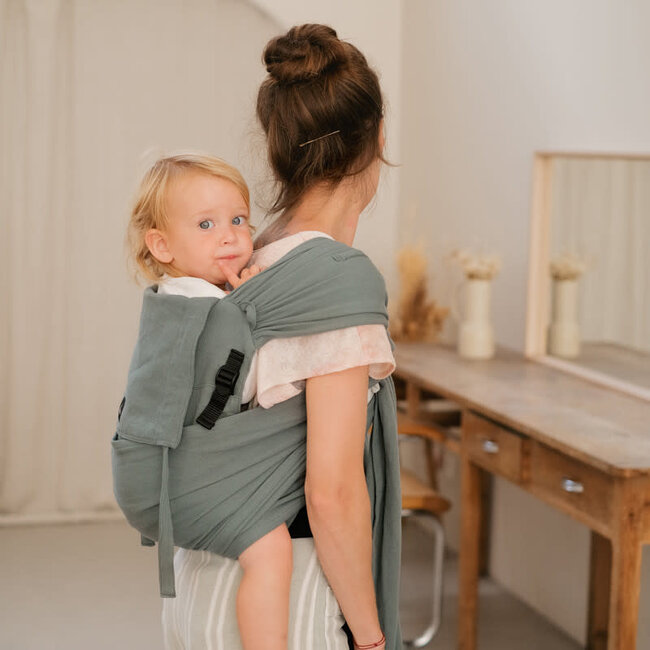 NEOBULLE PORTE-BÉBÉ MEI TAI - P'TIT EVO 0-2ANS VERT EUCALYPTUS