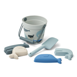 LIEWOOD SET DE PLAGE SILICONE "DANTE" WHALES