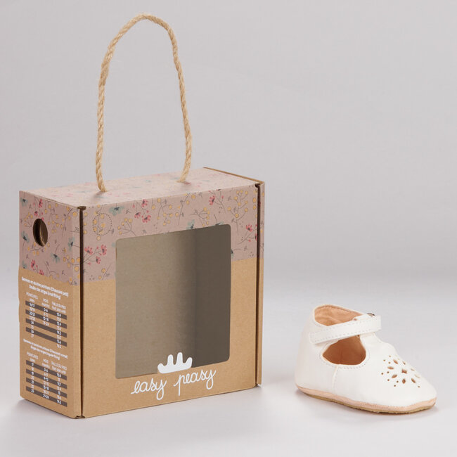 EASY PEASY CHAUSSON SOUPLE ANTIDÉRAPANT "LILLY" BLANC