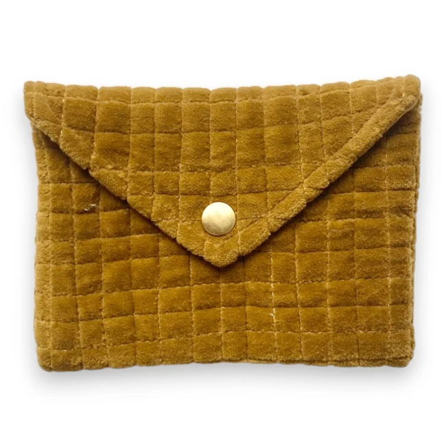 APACHES PETITE ENVELOPPE RAVI - VELOURS OCRE