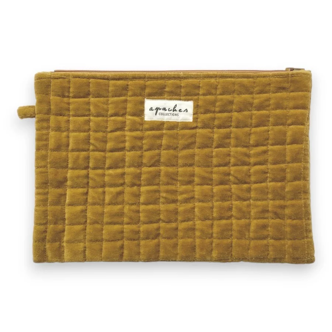 APACHES SMALL POCHETTE SANA - VELOURS OCRE