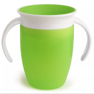 MUNCHKIN TASSE ANTI-GOUTTE MIRACLE 360º AVEC POIGNEEES 200ml - VERT