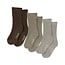 KONGES SLOJD 3 X PAIRES DE CHAUSSETTES CÔTELÉES SOFT GREY/MENT/BROWN