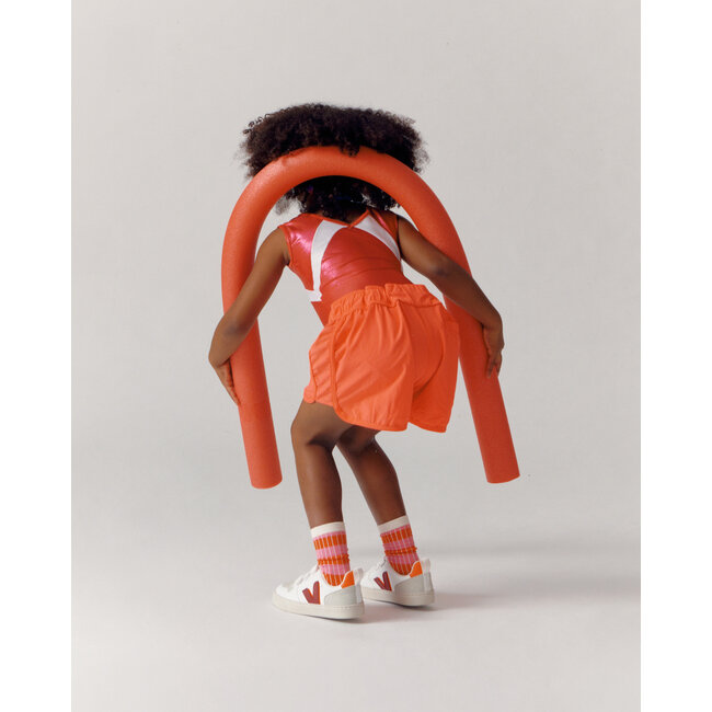 VEJA BASKET VEJA V10 VELCRO - WHITE MARSALA ORANGE FLUO