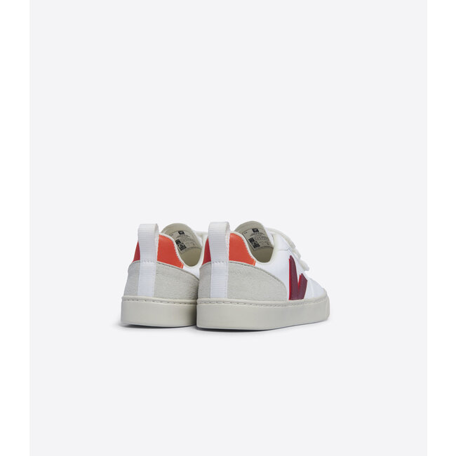 VEJA BASKET VEJA V10 VELCRO - WHITE MARSALA ORANGE FLUO