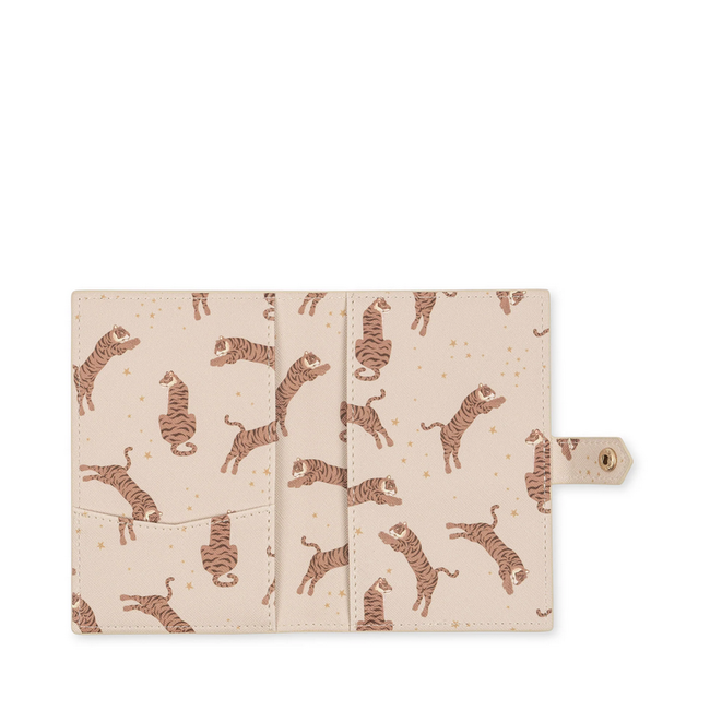 KONGES SLOJD SET VOYAGE PASSEPORT & PORTE-ÉTIQUETTE VALISE - TIGERS SAND
