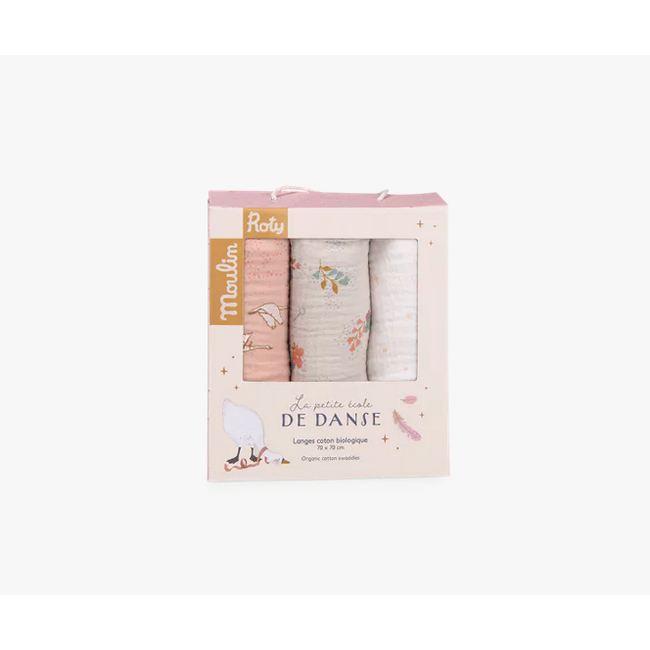 MOULIN ROTY SET DE 3 LANGES IMPRIMÉS - LA PETITE ÉCOLE DE DANSE