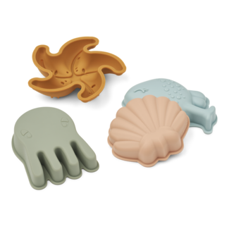 LIEWOOD SET DE 4 MOULES EN SILICONE "GILL" MERMAID