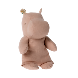 MAILEG PELUCHE SAFARI FRIENDS HIPPO SMALL VIEUX ROSE 23CM