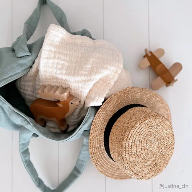 CHARLIE CRANE COUVERTURE NAISSANCE - DOLI BLANKET MILK