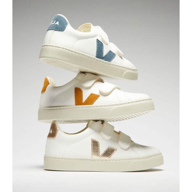 VEJA BASKET VEJA ESPLAR VELCRO - EXTRA WHITE PLATINE