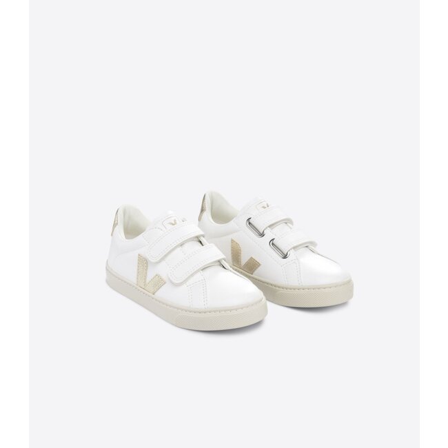 VEJA BASKET VEJA ESPLAR VELCRO - EXTRA WHITE PLATINE