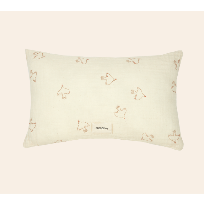 NOBODINOZ COUSSIN RECTANGULAIRE WABI-SABI - BROWN HOSHI BIRDS