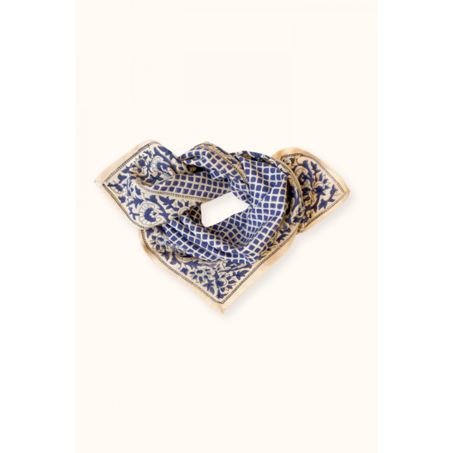 APACHES MOSAIC NAVY BLUE - PETIT FOULARD APACHES MANIKA