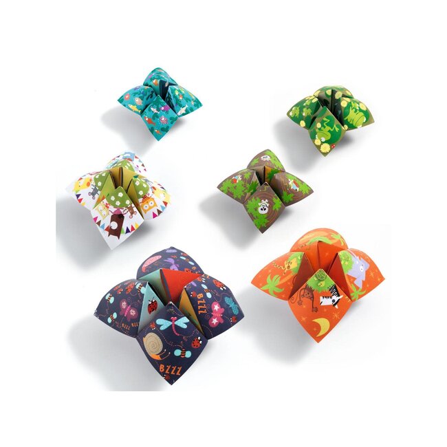 DJECO PAPIER CREATIF - ORIGAMI NIVEAU 2 - COCOTTES A GAGES ANIMAUX 6-10ANS