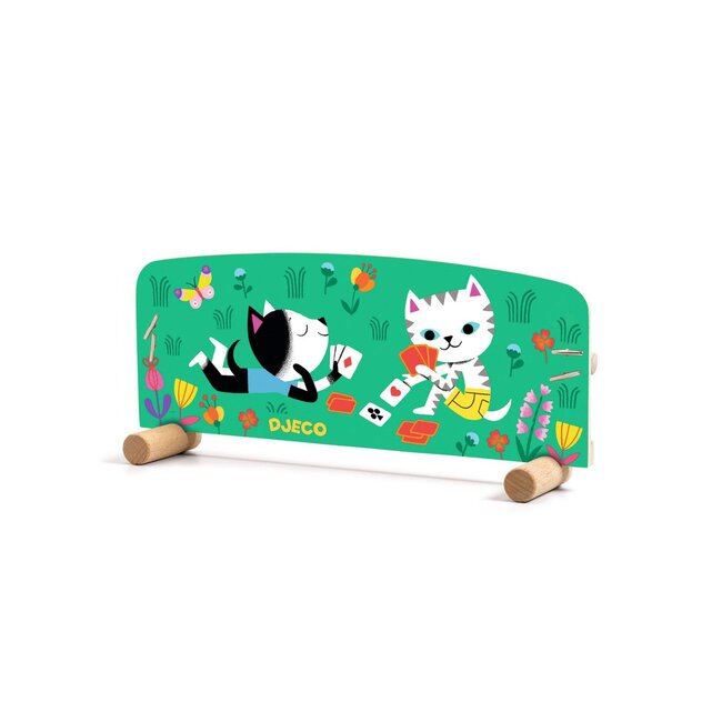 DJECO JEU DE CARTES - PORTE-CARTES BOIS À POSER