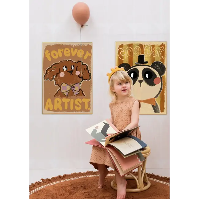 POSTER 50X70CM PANDA "THE COOLEST"