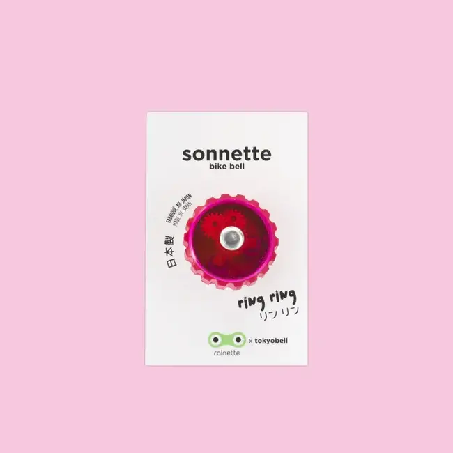 RAINETTE SONNETTE DE VÉLO TOKYOBELL X RAINETTE - ROSE FRAMBOISE