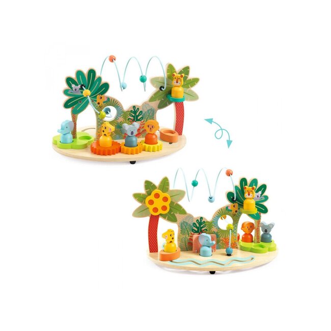 DJECO JEU DE PARCOURS BOIS 8 ACTIVITÉS MULTI BIG +18MOIS