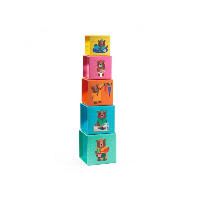 DJECO CUBES À EMPILER - MAISON DES OURS TOPANIHOUSE +18MOIS